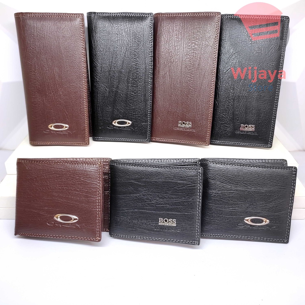 Dompet Lipat Pira Kulit Sintetis (Hard Synthetic Wallet) Levis Boss