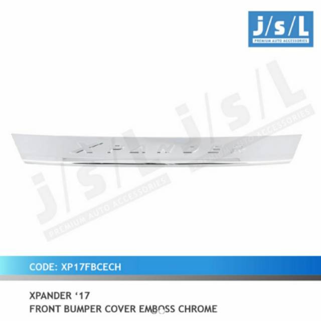 Front bumper cover list bumper depan emboss Hitam Chrome Xpander jsl