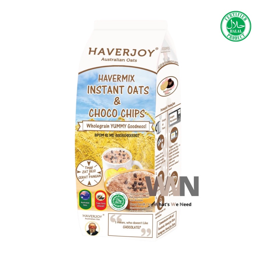 

Haverjoy Havermix Instant Oats & Choco Chips 1 KG - Australian Oat