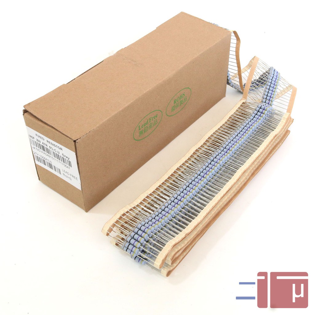 Resistor 47R 47 Ohm 2W Metal Oxide 5% Taiwan Kaki Tembaga