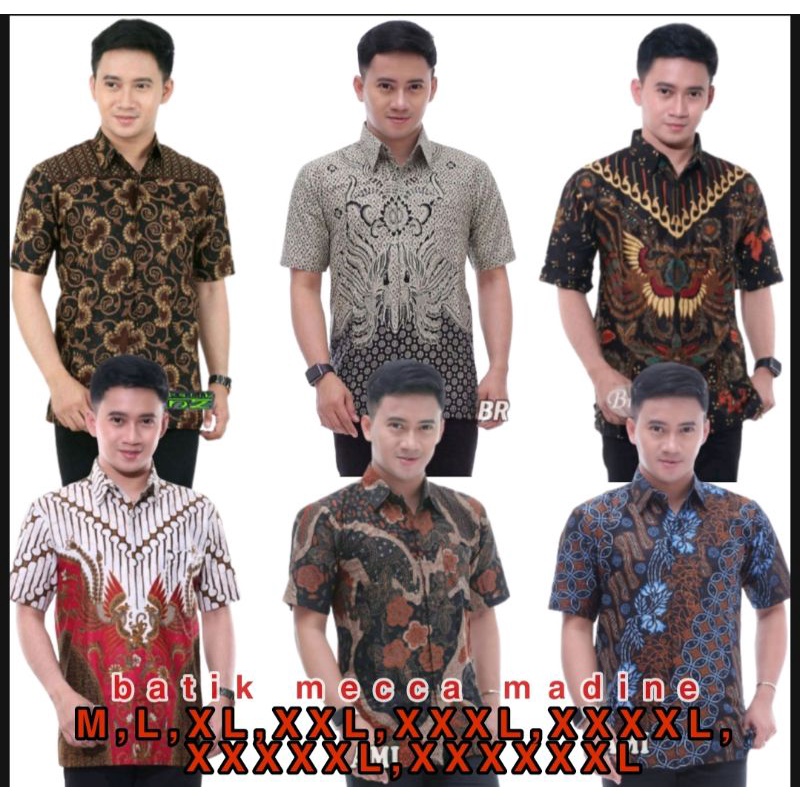 M, L, XL, XXL, XXXL, XXXXL, XXXXXL HEM KEMEJA BATIK PRIA LENGAN PENDEK