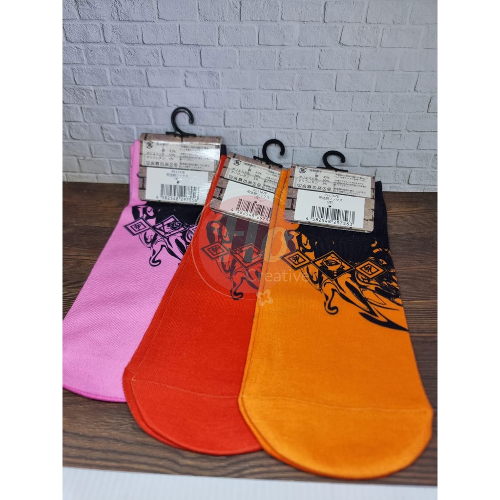 [OFFICIAL MERCHANDISE] Jujutsu Kaisen Socks Kaos Kaki Dalaman Sepatu Alas Kaki