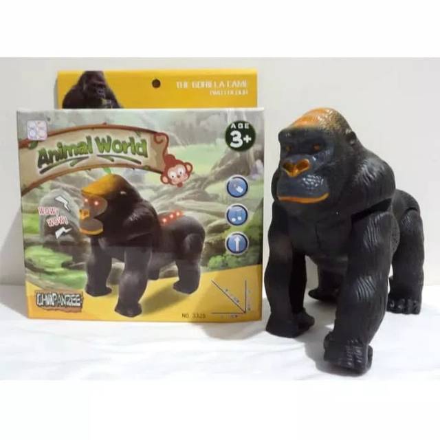 Mainan Robot Gorilla Kingkong Berjalan Lucu