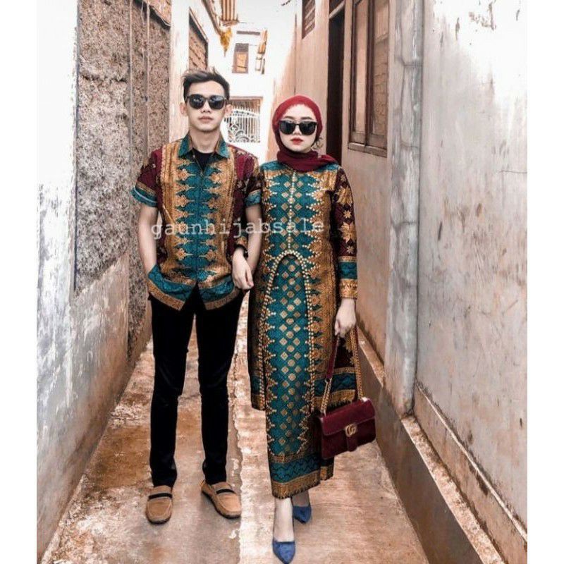 Baju Songket Palembang Couple Songket Palembang Kurung U/ batik songket Palembang/baju pesta
