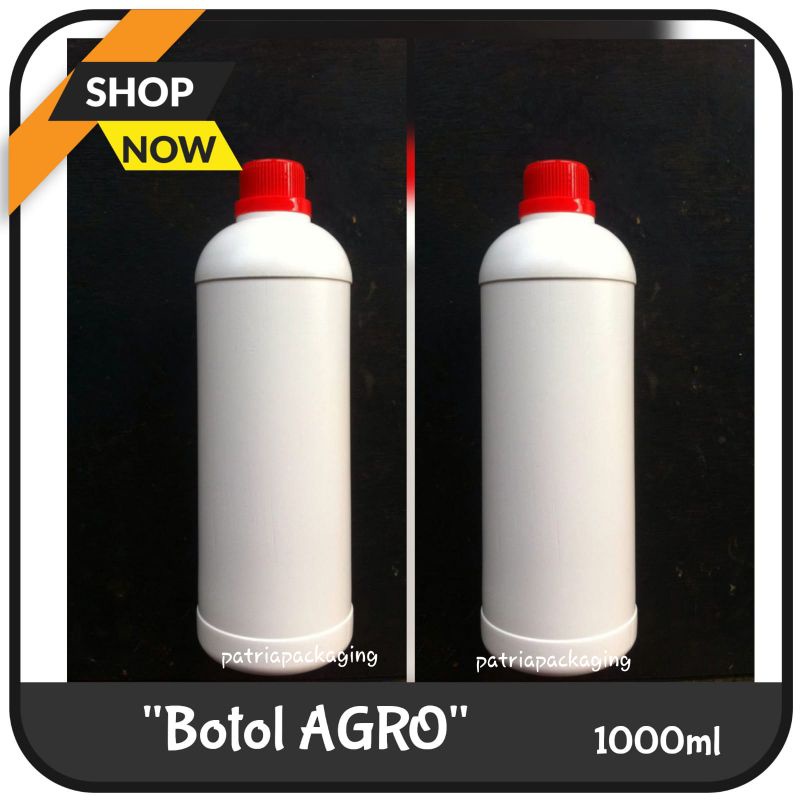 Botol Agro 1000 ml Putih HDPE /Botol labor 1000ml /agro 1 liter/botol labor 1 liter/agro 1liter Panjang