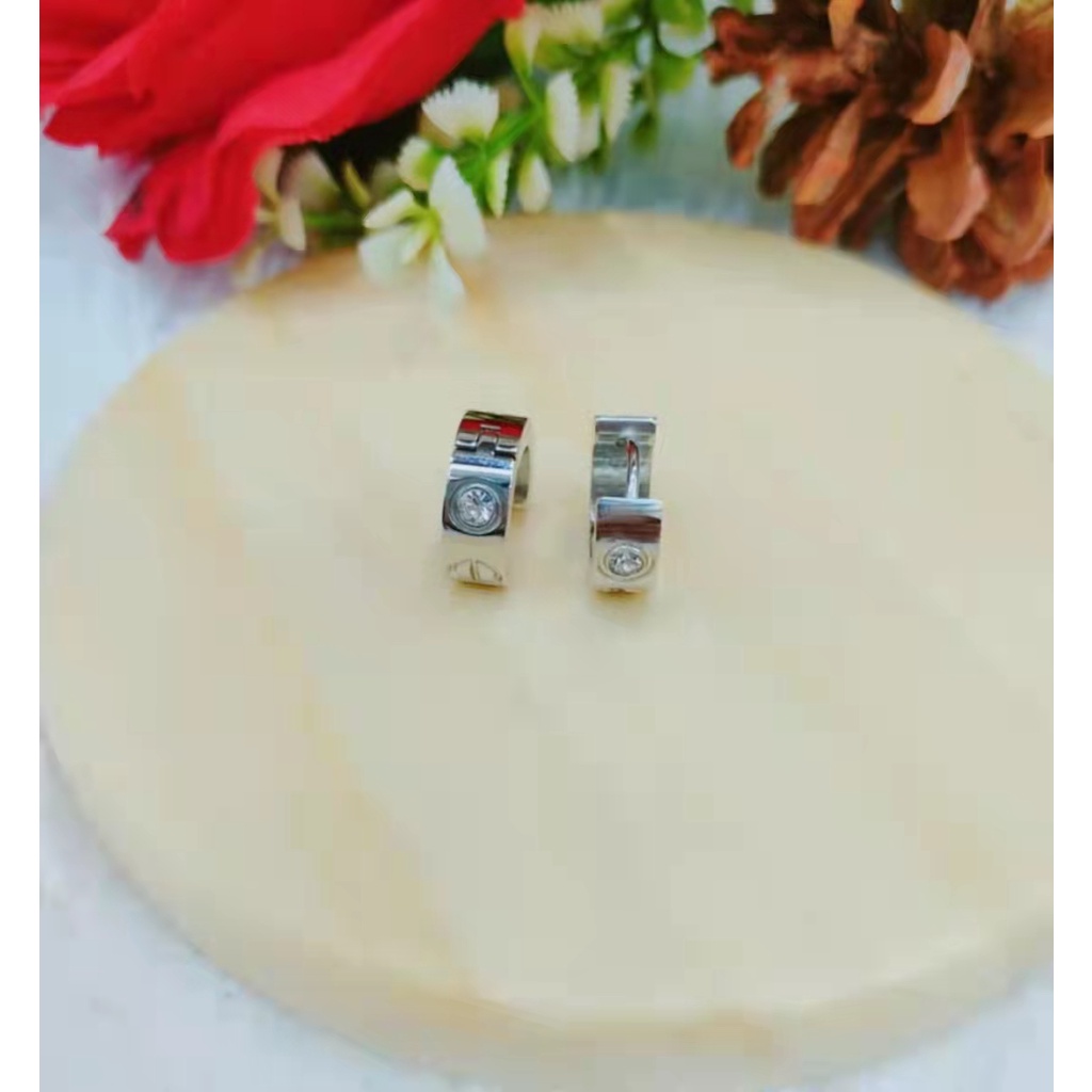 Anting Titanium Permata Perhiasan Fashion B101,102