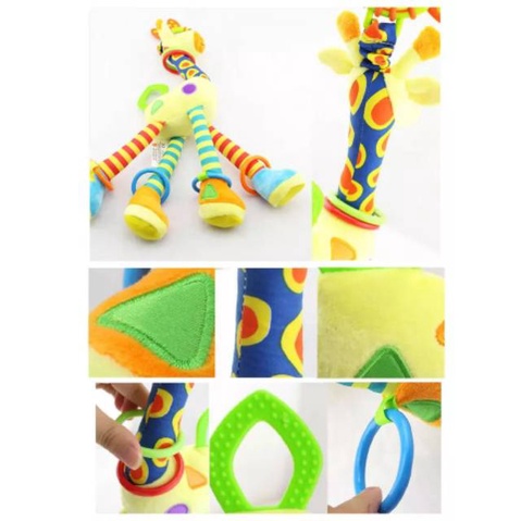 [BIG SALE] Mainan Bayi Rattle Gantung Untuk Stroller Bentuk Jerapah Gantungan Hanging Toys Happy Monkey