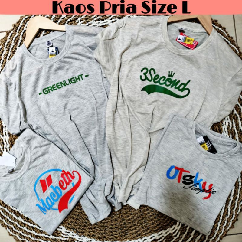 Kaos Pria Size L kaos Murah