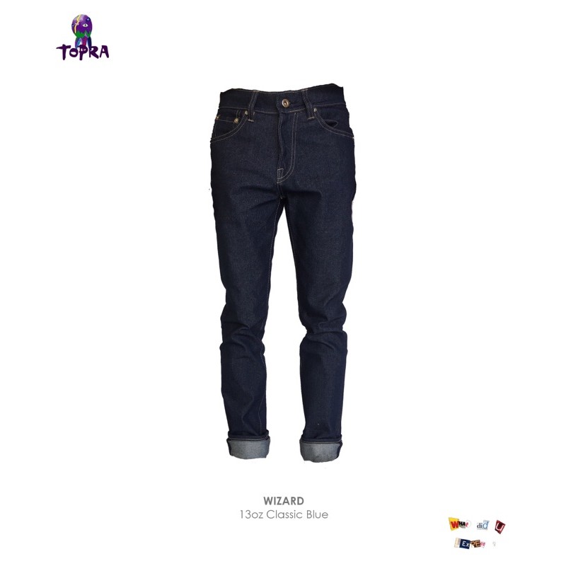 Topra Wizard classic blue slim fit cuts 13oz denim/jeans