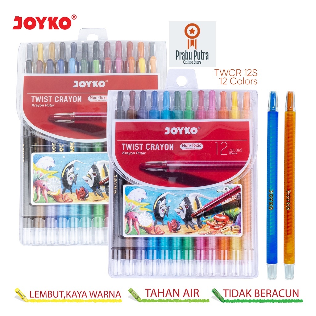 

Joyko-Krayon Putar Joyko Twist Crayon Joyko 12 Colors