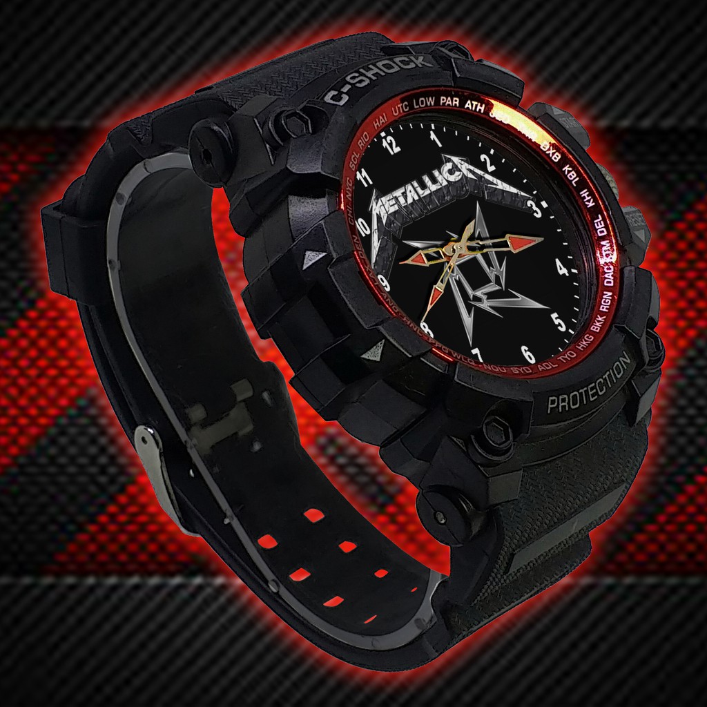 (ISTIMEWA BOSSQUE) JAM TANGAN METALLICA LIST MERAH - EXCLUSIVE 9