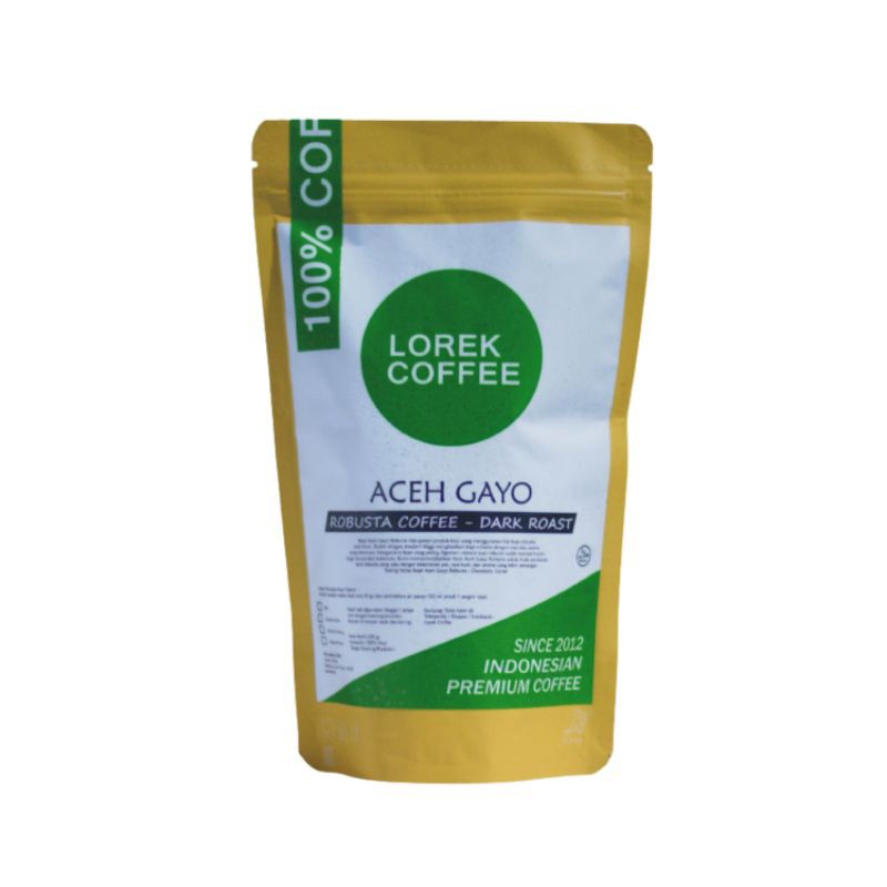 

Kopi Aceh Gayo Robusta - Dark Roast 200 gr - Lorek Coffee