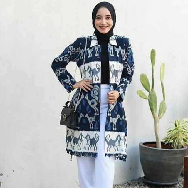 Blazer tenun motof sumba original v1