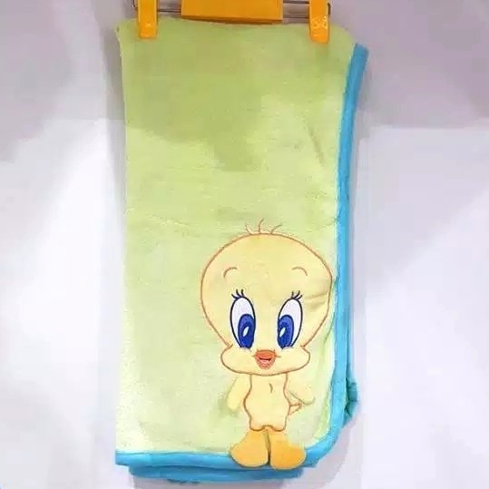 Selimut Anak Bayi DISNEY TWEETY Import Bahan Fleece Halus