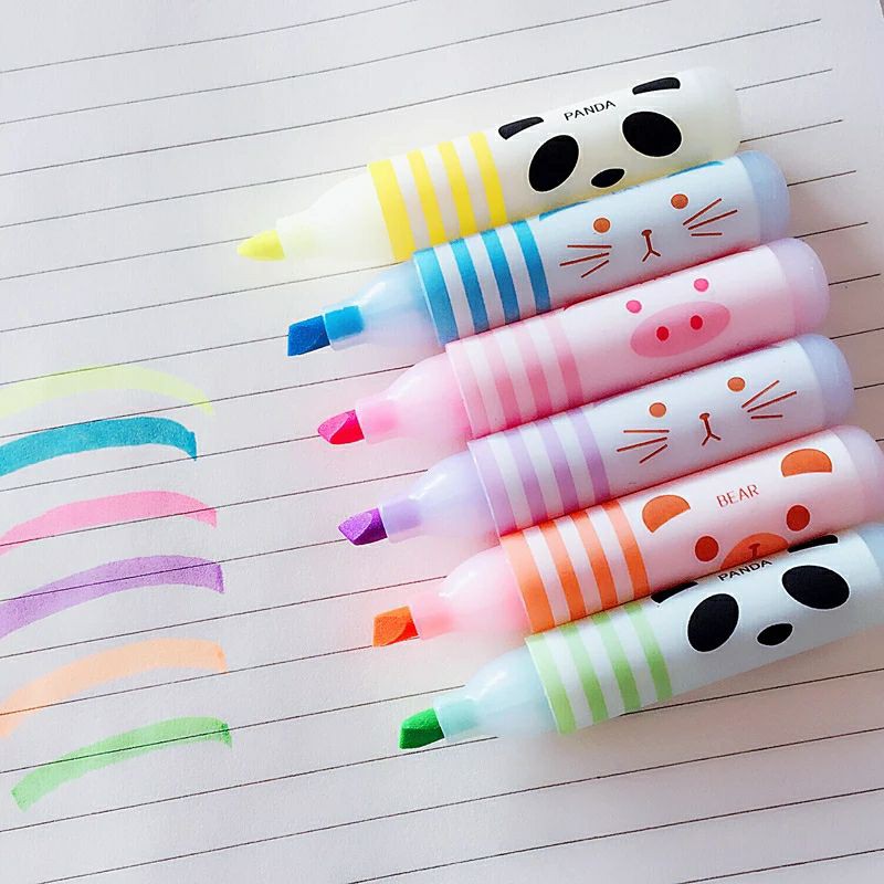 

Stabilo / highlighter mini unik lucu - 1set isi 6 pcs