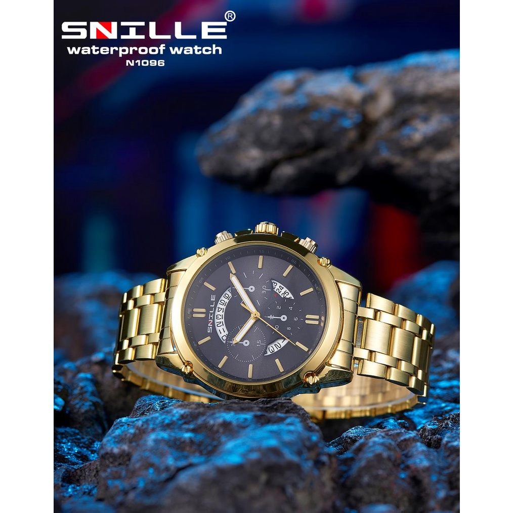 JAM TANGAN PRIA SNILLE ORIGINAL ANTI AIR RANTAI FASHION