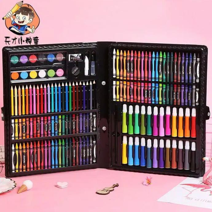 

alat tulis sekolah crayon cat minyak anak mega art set 168 pcs sry77