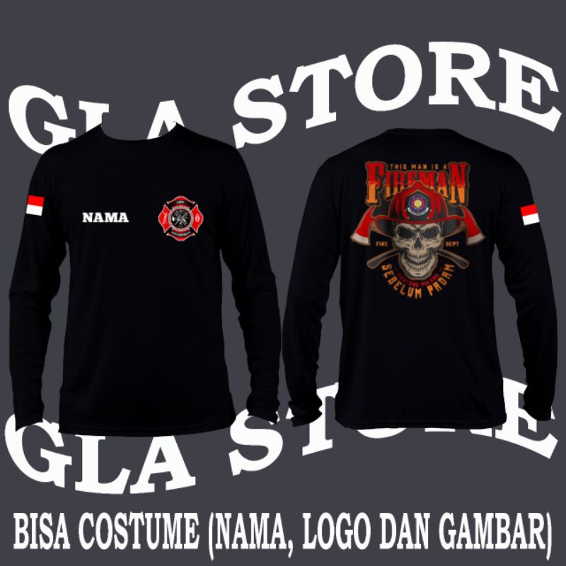 KAOS TANGAN PANJANG PEMADAM KEBAKARAN | BAJU PEMADAM
