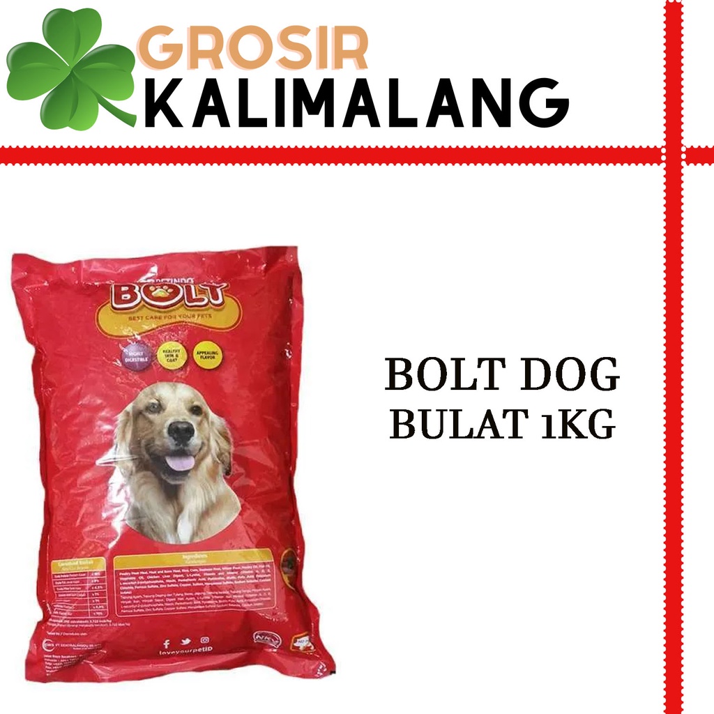 Bolt Dog Bulat 1kg (Grab/Gosend)