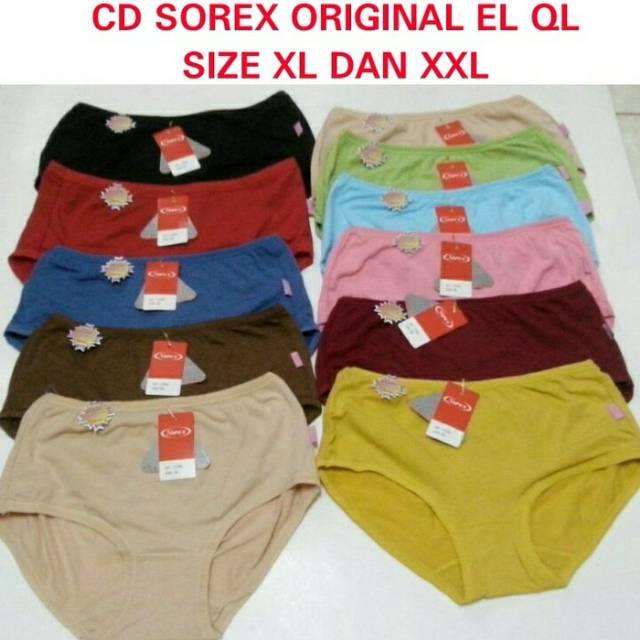 Celana Dalam Wanita Sorex 1230 Midi Size M L EL QL / CD Cewek Sorex M L XL XXL Jumbo Import