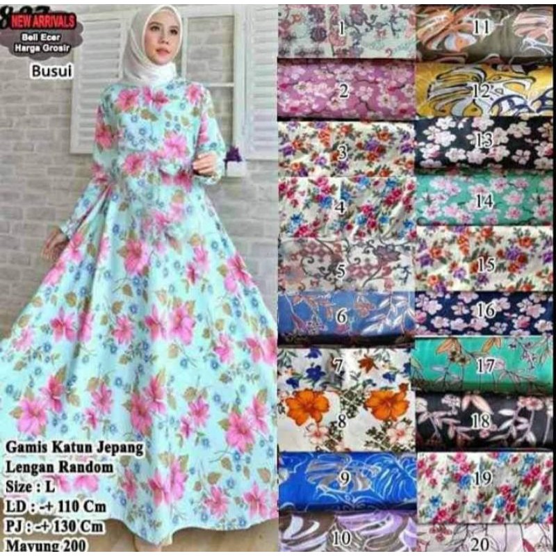 PROMO GAMIS KATUN SUNRISE MURAH JEPANG / MONALISA SUNRICE GRACIA RASTY POLKADOT RETRO REMPEL MAYUNG