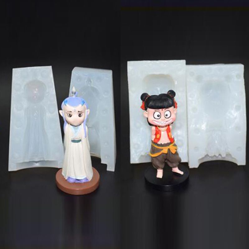 SIY  Cute Cartoon Nataku Chinese Mythical Figure Resin Mold Jewlery Making Model Kit Art Craft