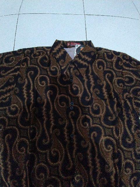Sidamuliya Batik Kemeja Pria Slimfit Premium Parang Lengan Panjang