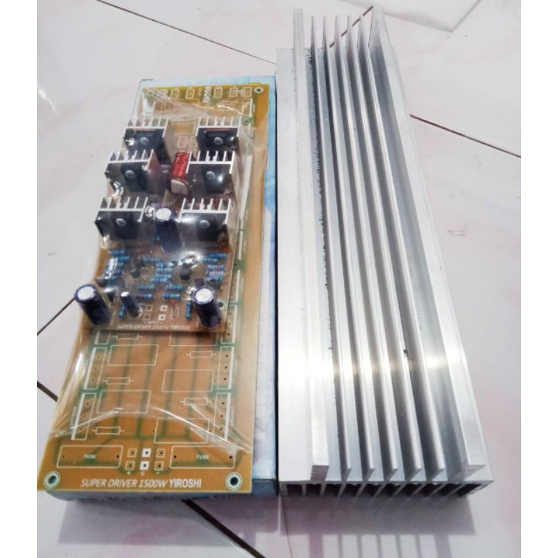 Driver Super Power 1500W PCB final 10 set Fiber Plus Heatsink 2u 30cm
