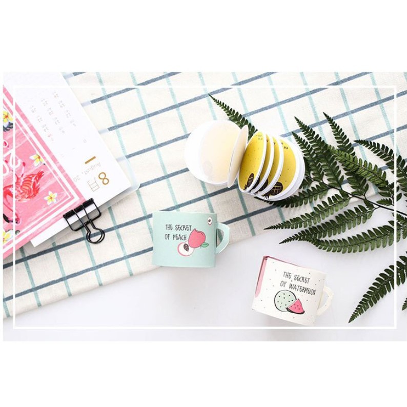 

The Little Things Memo & Sticky Notes Cup Sticky Notes Gelas Motif Buah