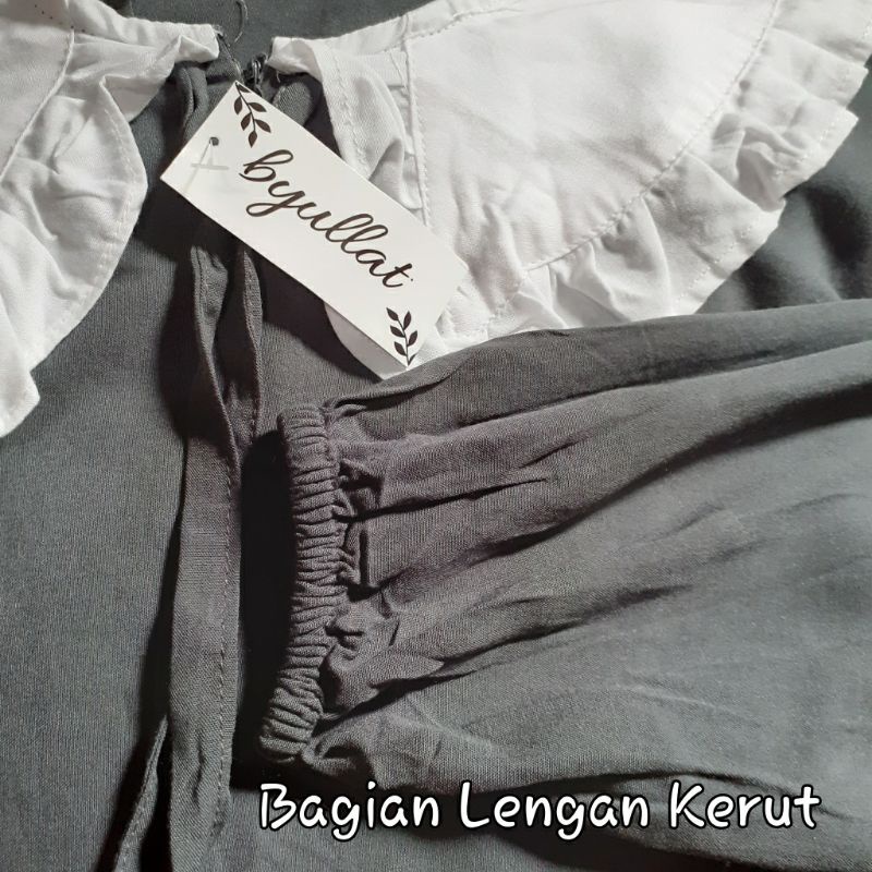 NURRYN BASIC MIDI DRESS / DRESS RAYON KERAH PUTIH