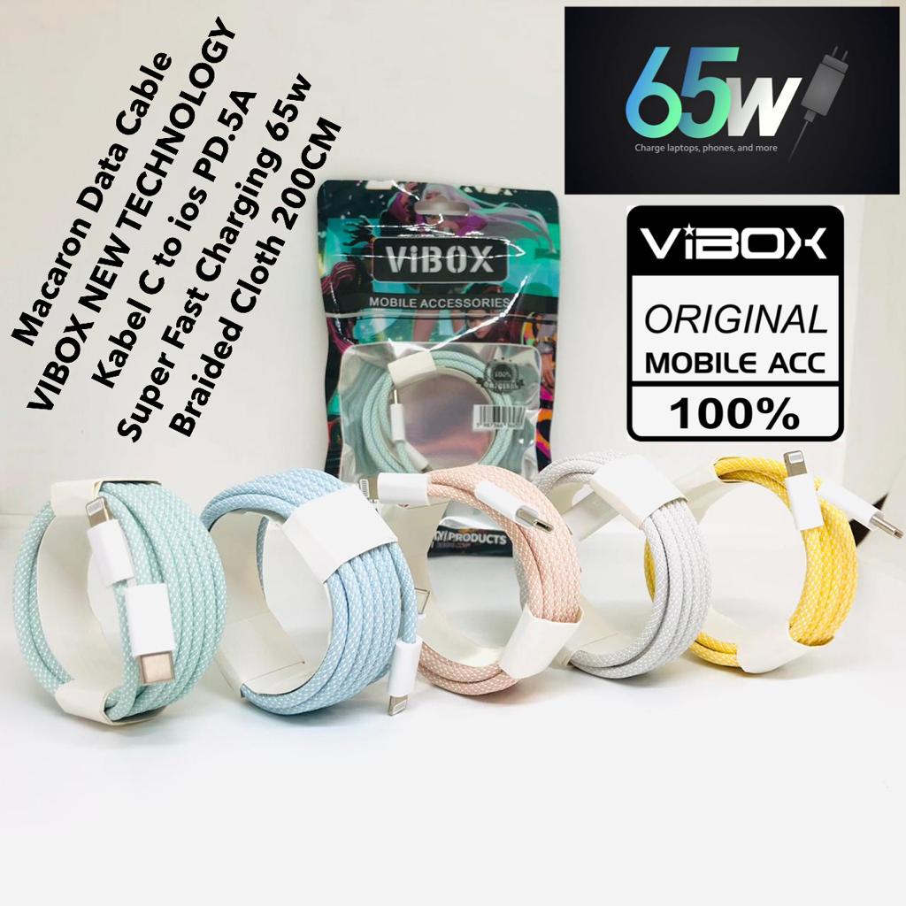 PROMO VIBOX Kabel Data 200CM Fast Charging 30W TYPE-C TO IPHONE Macaron MFI KL-X59 PD3.0 4.0 Untuk 13 / 14Pro max