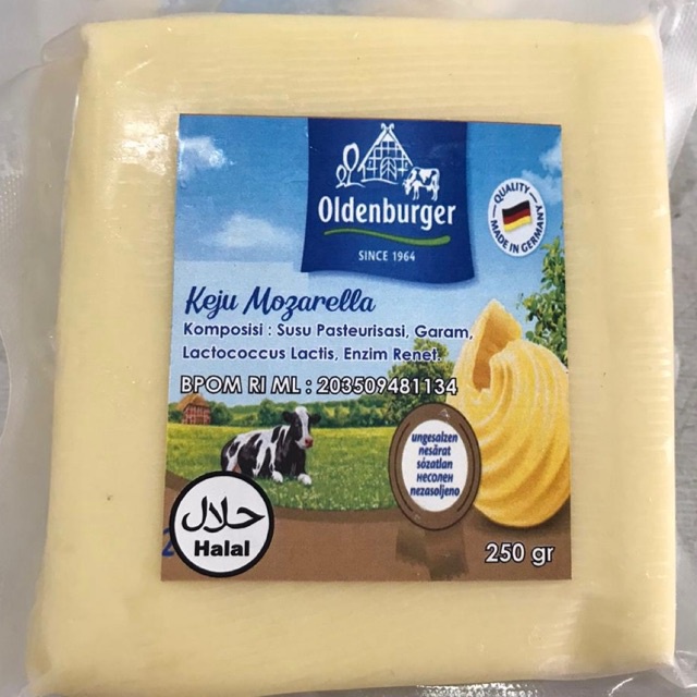 

OLDENBURGER keju mozarella 250gr fresh dan halal