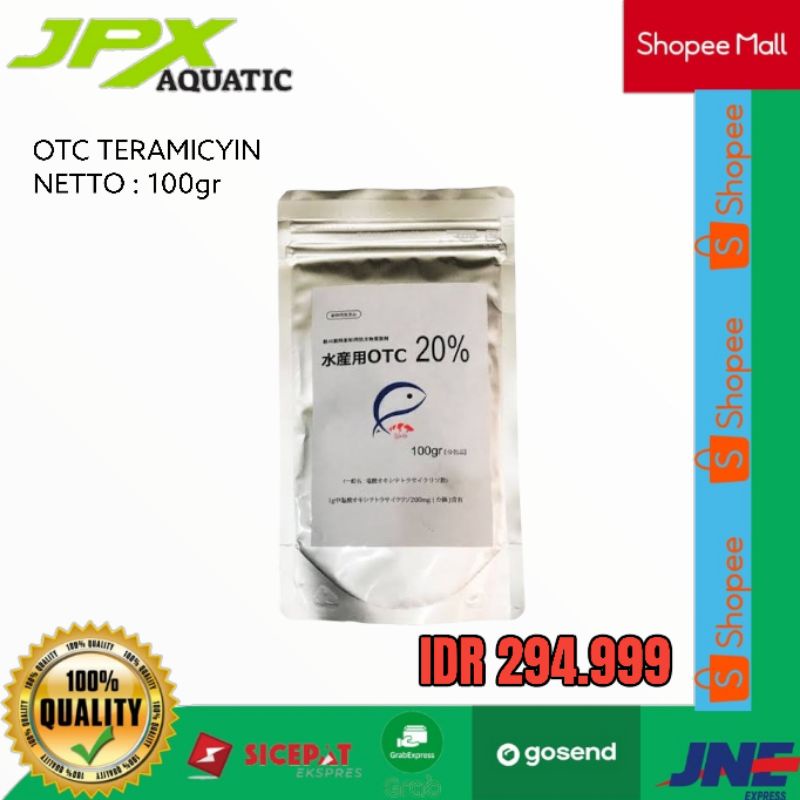 OTC TERAMICYIN 100 GRAM / OBAT KUTU IKAN / OBAT JAMUR INSANG / OBAT KOI / OBAT IKAN / KOI