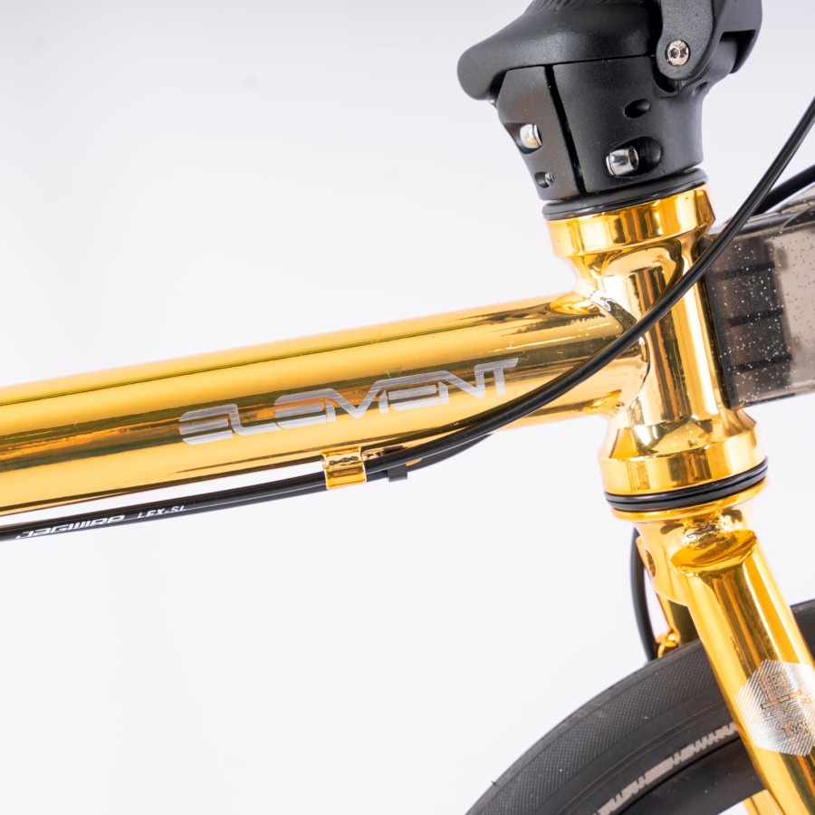 Sepeda Lipat Element Troy UV 10 Speed Black Chrome Gold