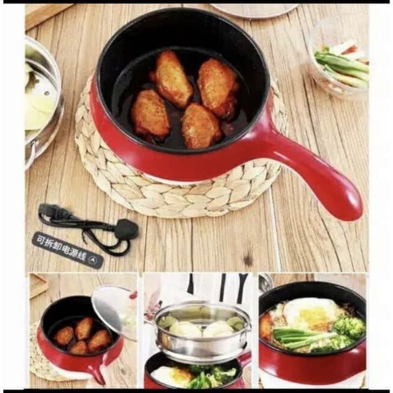 Multifungsi electric fry pan / Panci Listrik lapisan keramik 18cm