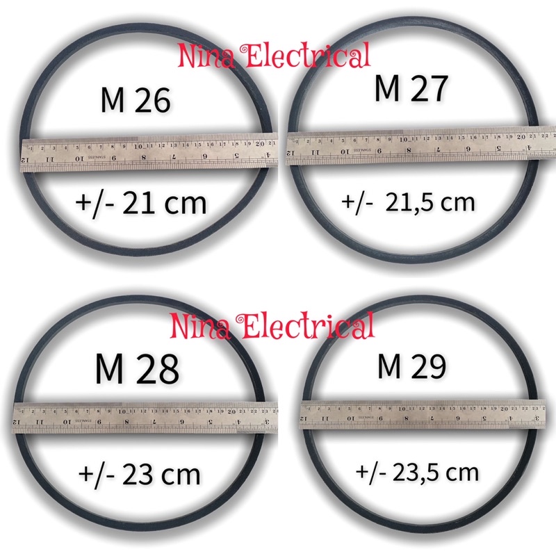 Van Belt Mesin Cuci Tipe M18-M35 / M19,5-M33,5 / KARET BELT MESIN CUCI