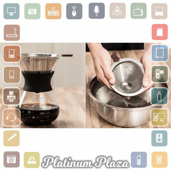 Ueinsang Filter Penyaring Kopi V60 Cone Coffee Dripper Filter Size Small - F-401 - Silver`2K8PUC-