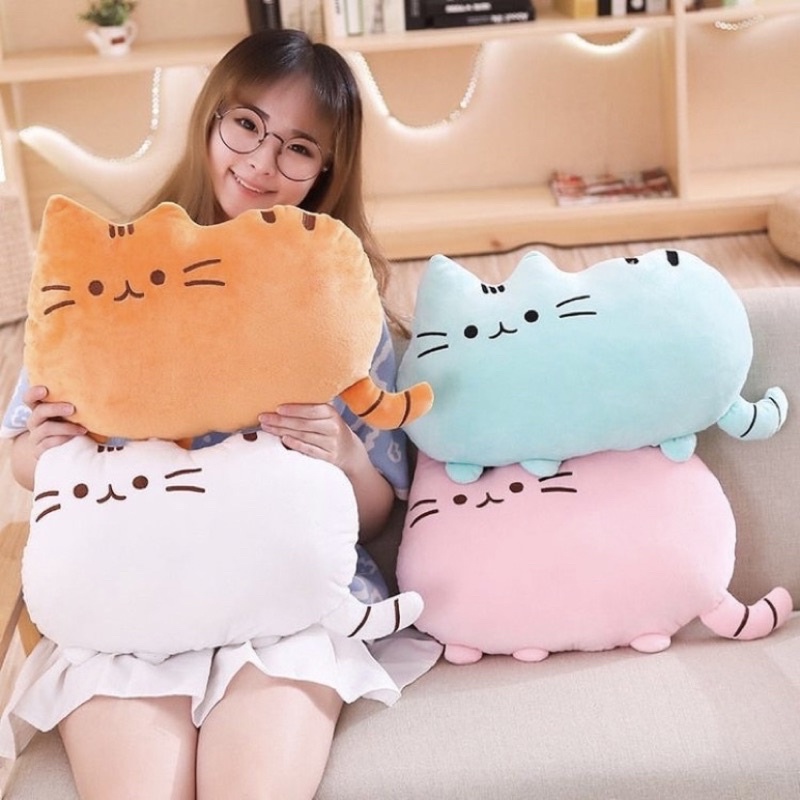 Bantal Kucing Pusheen Ukuran XL Besar Soft Halus Boneka Bantal Kucing Pusheen Boneka Kucing Pusheen Teman Tidur Kado Special Hadiah Ulang Tahun Ultah Istimewa Teman Tidur Untuk Anak Kesayangan