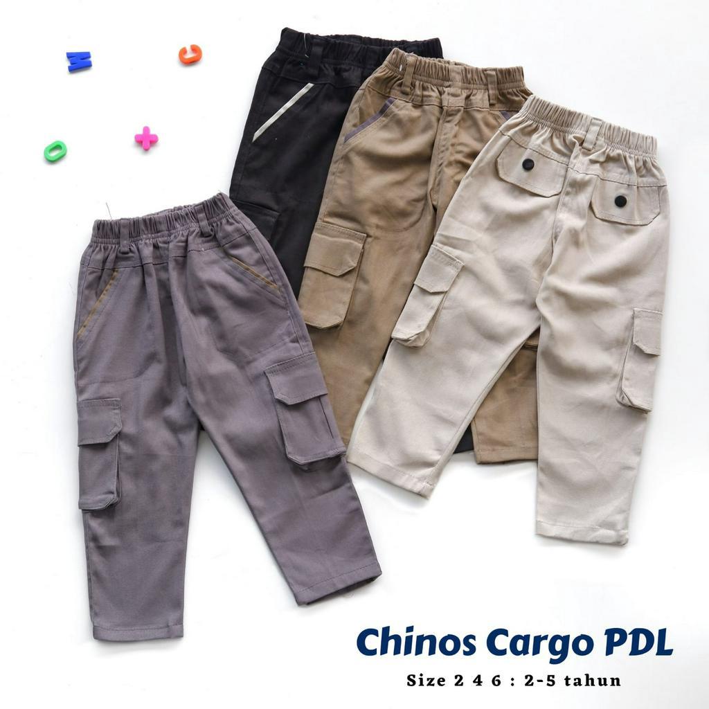 Celana Panjang Katun Chino Chinos Cargo Anak Laki Laki Cowok