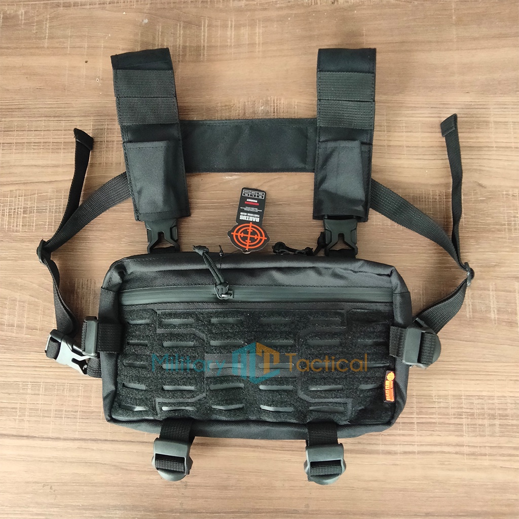 Chest Bag Tas Dada Tactical Chest Bag Terbaru  Tas Dada Cutting Laser Free Patch Bendera