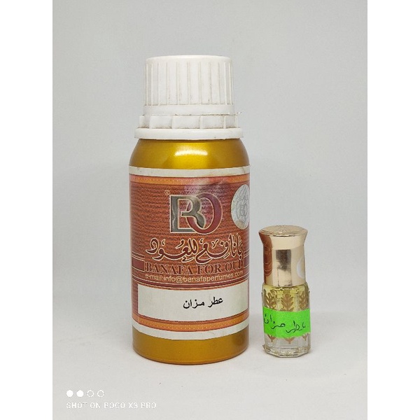 Parfum Attar Mizan/mizyan 3ml By Banafa for Oud Original