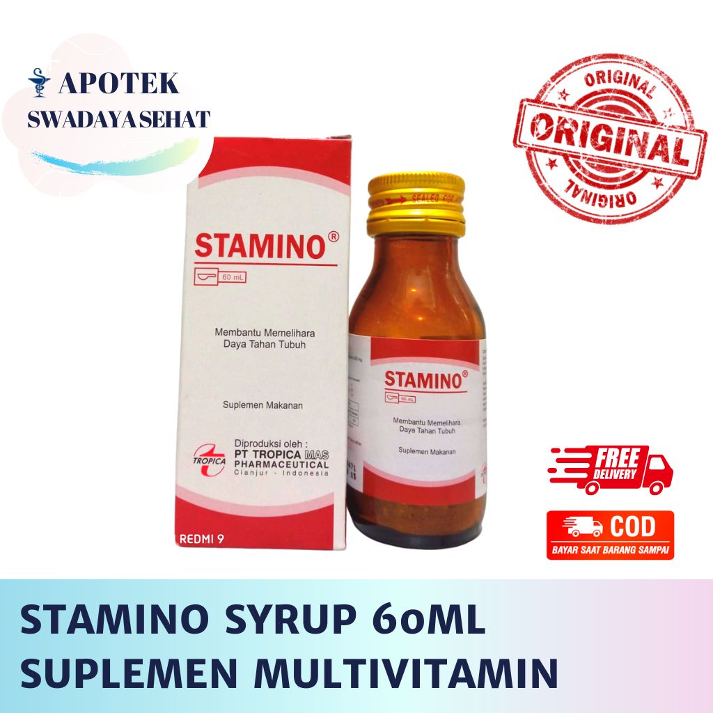 STAMINO SYRUP 60ML - Suplemen Imunostimulan Daya Tahan Tubuh Multivitamin