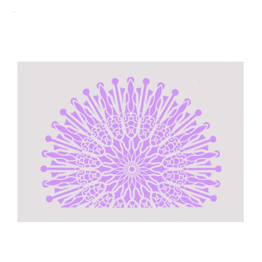 Plastic Stencil - U-Shape Mandala Pattern (29,5x21,0cm)