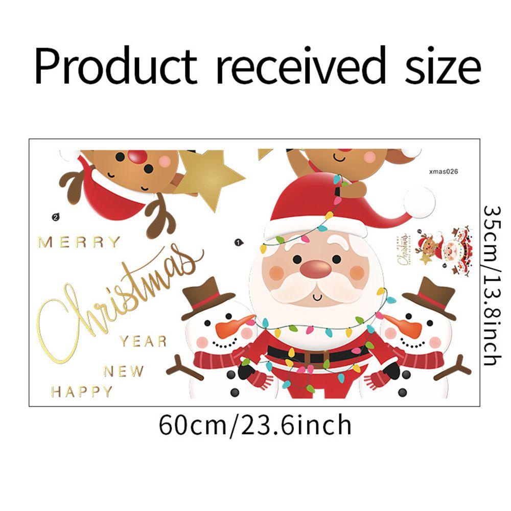 Suyo Stiker Dinding Desain Santa Claus Snowman Merry Christmas Untuk Dekorasi Natal 2022