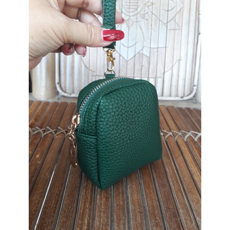 Dompet Wanita Papirut  Koin Intan WIDIANA Terlaris COD-Hijau
