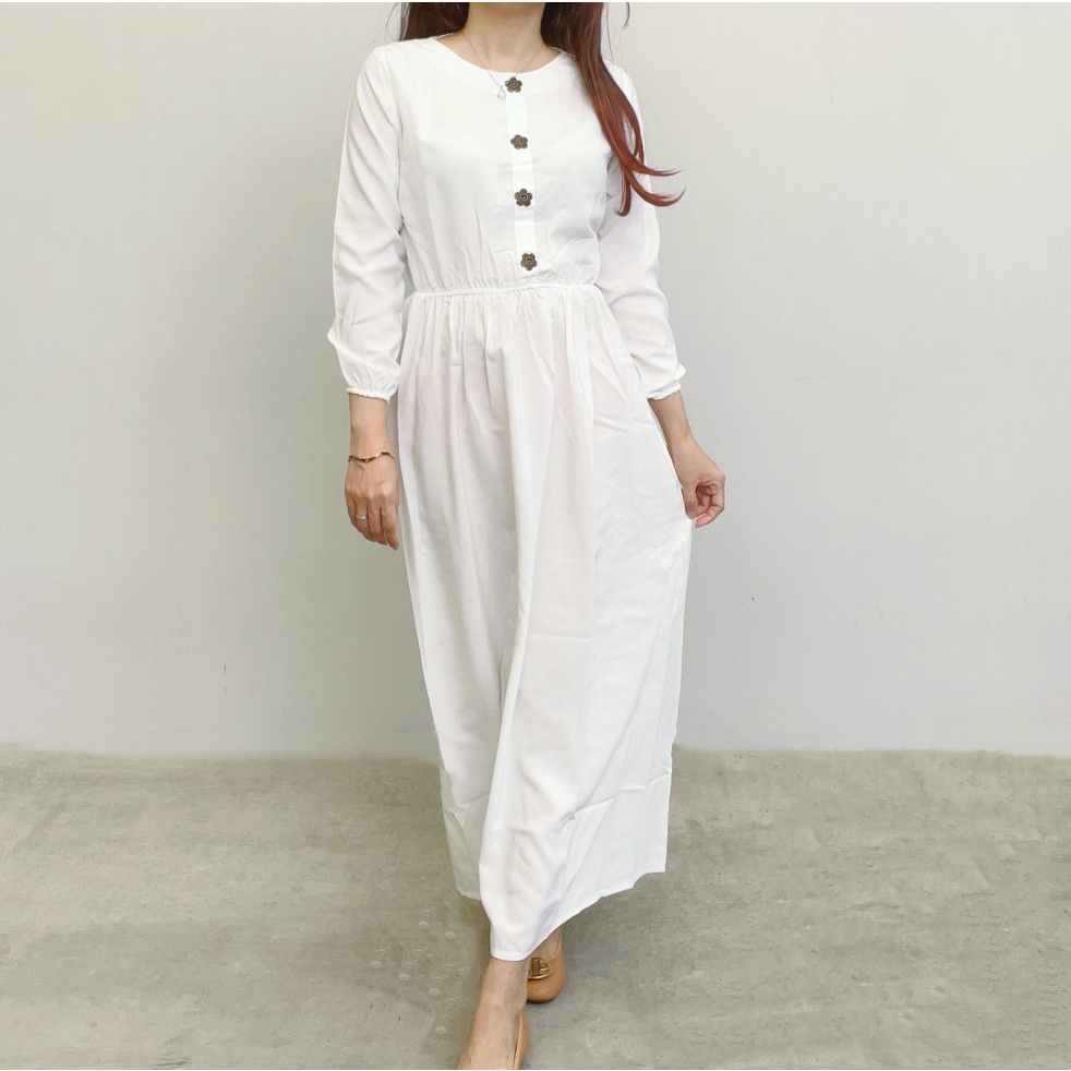 SL387 - Dress Maxi Long Sleeve Basic Maxmara Casual Look