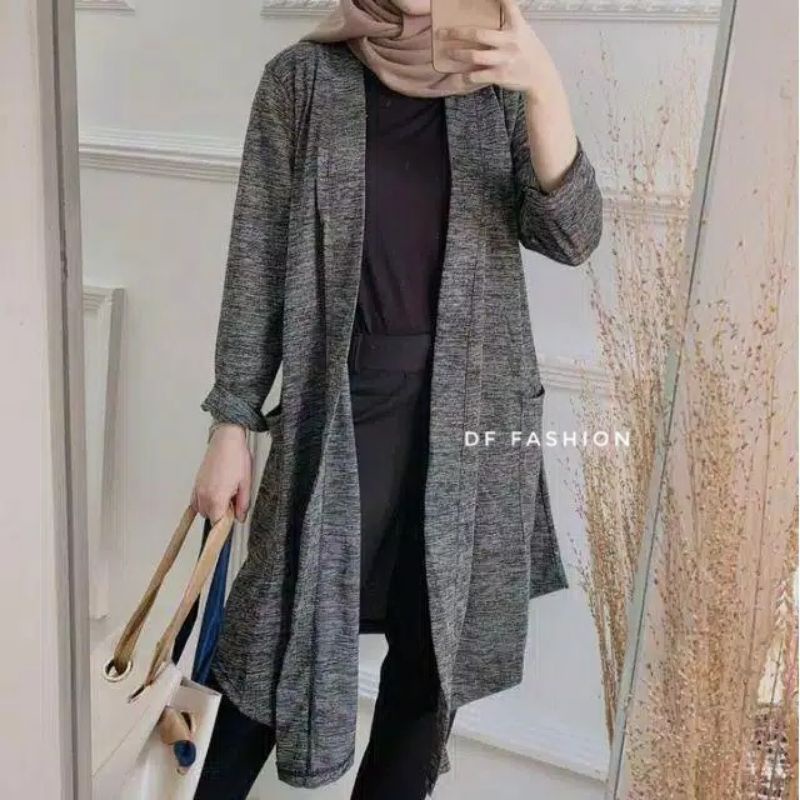 Cardigan Outer Panjang Wanita Muslim / kardigan Outerwear Wanita Kekiniyan /