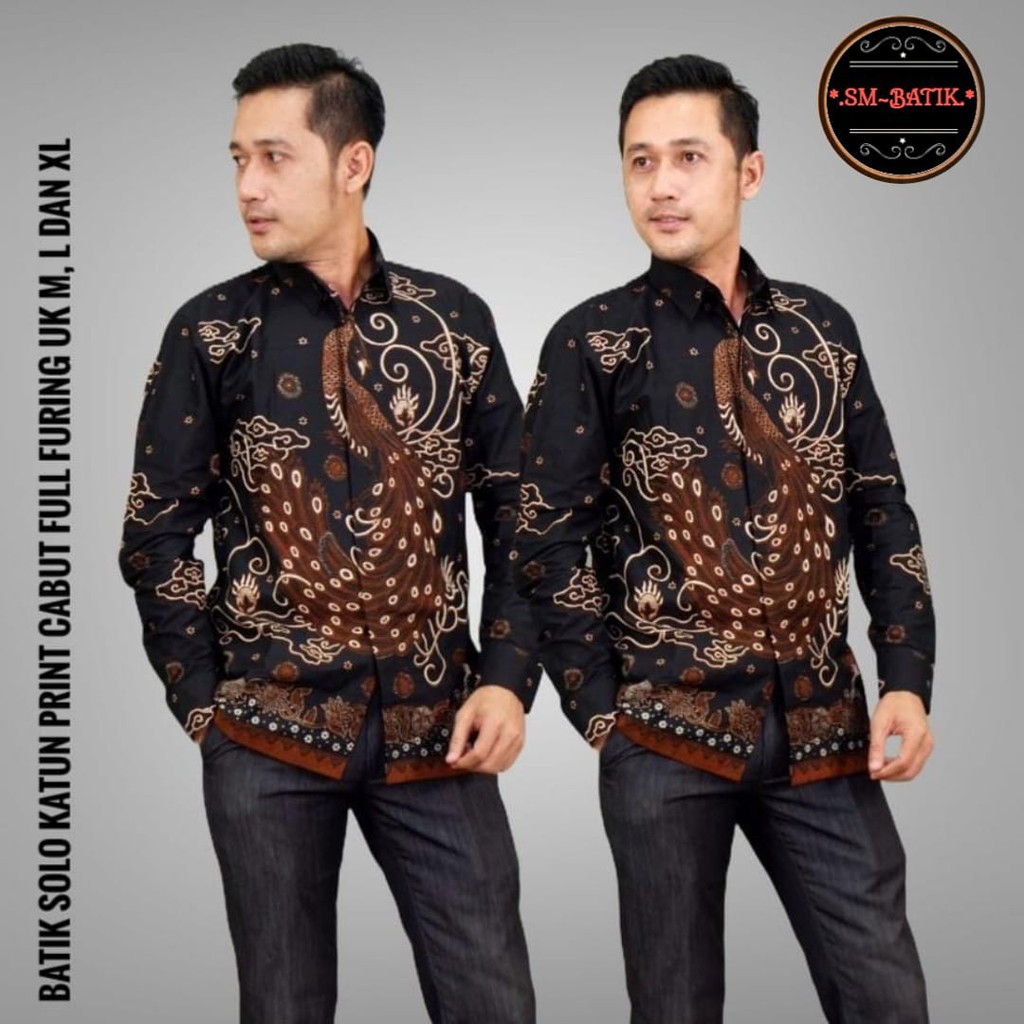 MERAK RED Kemeja Batik Pria Lengan Panjang | Hem Batik Pria FULL FURING SM BATIK