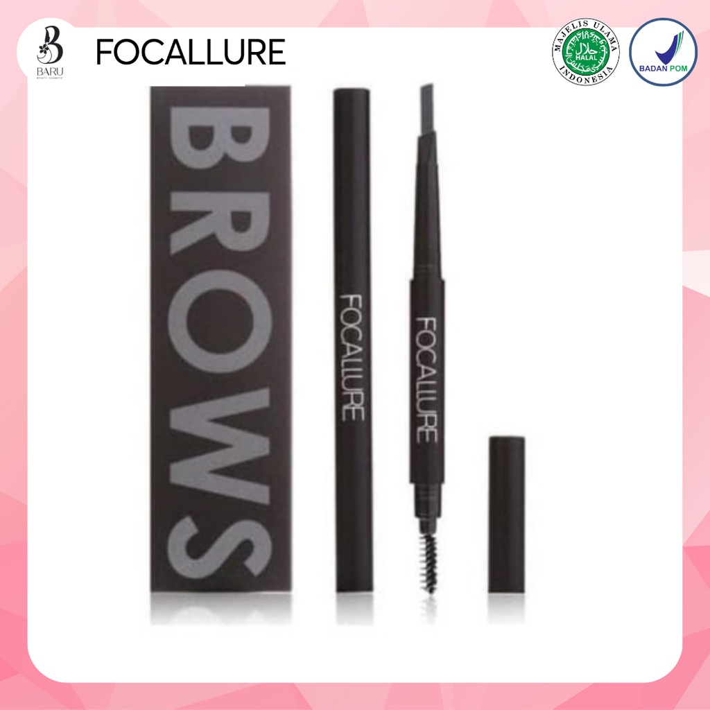 FOCALLURE Waterproof Long-Lasting Pensil Alis | Eyebrow Pencil | Pensil Alis | Kosmetik Mata | Water