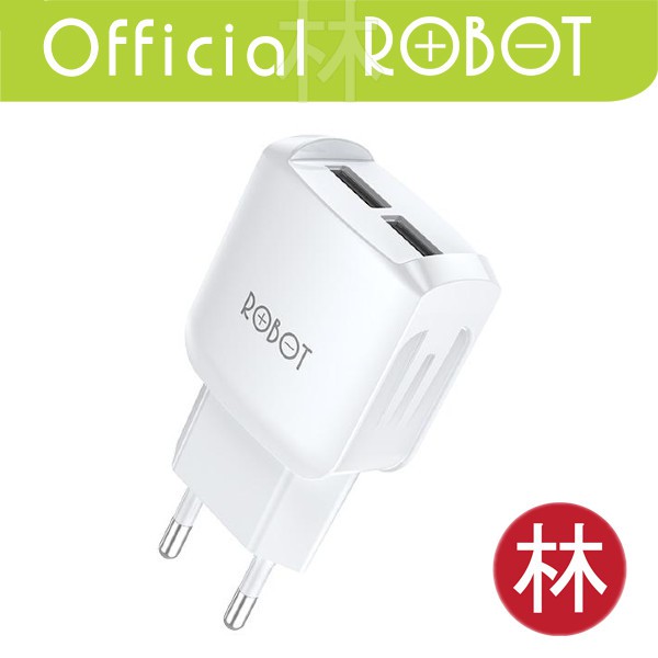 Robot RT-K6 2.4A Dual Output Charger Fast Charger - 1 Kotak isi 20 Pcs